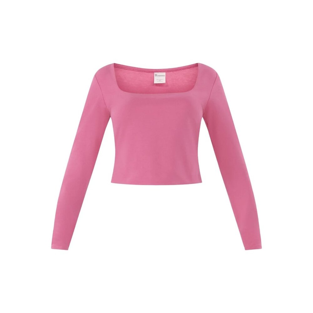No Boundaries Double Layer Top Long Sleeves Rose Bud Juniors Square Neck Small - Picture 1 of 4